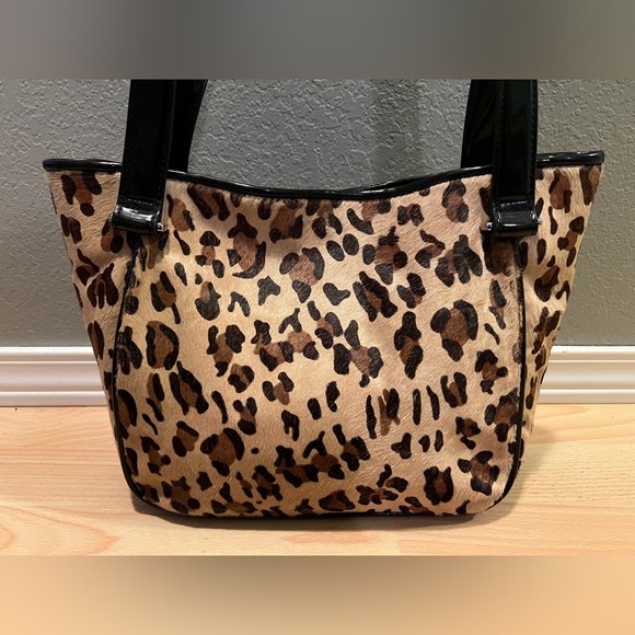 Alfani Leopard Calf Hair Shoulder Bag - Picture 3 of 16